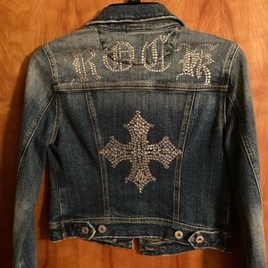 Miss Me Rhinestone Jean Jacket